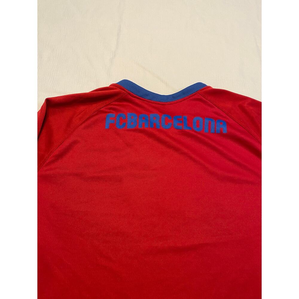 FC Barcelona Goalkeeper Soccer Jersey Mens Medium Large Red Elbow Pads Padded - Picture 10 of 14